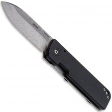 Boker Lancer 42 G10 01BO465 - Serge Panchenko - Stonewash D2 Spear Point - Black G10 and SS - Frame Lock Folder