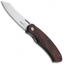 Boker Takara Cocobolo 01BO895 - Kansei Matsuno - Satin D2 Reverse Tanto - Cocobolo - Liner Lock Flipper Folder