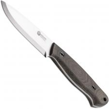 Boker Arbolito Bushcraft Micarta 02BA331 - N690 Drop Point Fixed Blade - Linen Micarta