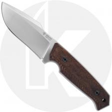 Boker Arbolito Bison Guayacan 02BA404 - Satin N695 Drop Point Fixed Blade - Guayacan Wood - Hunting Knife
