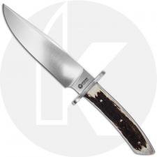 Boker Arbolito Esculta Stag Knife 02BA593H Stonewash Clip Point Hunter with Stag Handle