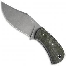 Boker Mad Man 02BO052 - Franck Souville EDC - Dark Stonewash D2 - Green Micarta - Fixed Blade