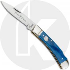 Boker Lockback Knife 110816 - D2 Steel Blade - Smooth Dark Blue Bone - German Import