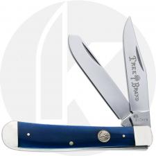 Boker Trapper Knife 110828 - D2 Steel Blades - Smooth Blue Bone - German Import