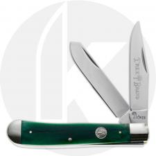 Boker Trapper Knife 110829 - D2 Steel Blades - Smooth Green Bone - German Import