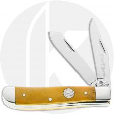 Boker Mini Trapper Knife 110851 - D2 Steel Blades - Smooth Yellow Bone - German Import