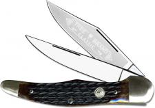 Boker Folding Hunter Knife 112020AB - Jigged Appaloosa Bone - Solingen Carbon Steel - German Made