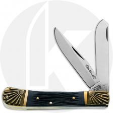 Boker Double Tree Trapper 2525 22DT Knife - Jigged Gray Bone - Discontinued - BNIB