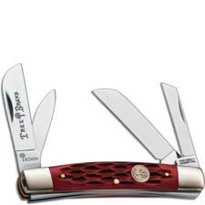 Boker Congress Knife - Stainless Steel Blades - Jigged Red Bone - 110745