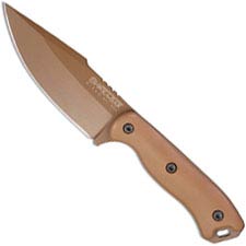 Becker Harpoon Knife BK18 - Tan Carbon Steel Harpoon Fixed Blade - Tan Ultramid Handle - USA Made