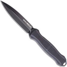 Benchmade 133BK Fixed Infidel Knife Black Double Edge Spear Point Black Billet Aluminum Scales