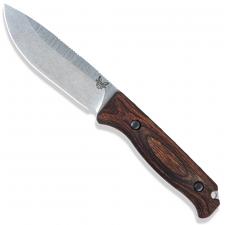 Benchmade Saddle Mountain Skinner 15002 - CPM S30V Drop Point Fixed Blade - Stabilized Wood Handle - Hunting Knife - USA Made