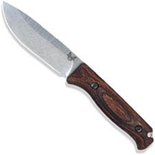 Benchmade Saddle Mountain Skinner 15002 - CPM S30V Drop Point Fixed Blade - Stabilized Wood Handle - Hunting Knife - USA Made