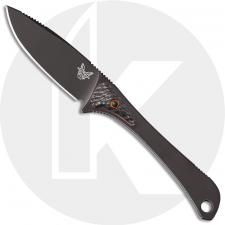 Benchmade 15200DLC Altitude Fixed Blade Hunter Black Drop Point Carbon Fiber G10 Micro Scales