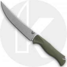 Benchmade Meatcrafter 15500-04 - Steven Rinella - CPM154 Trailing Point Fixed Blade - Dark Olive Santoprene - USA Made