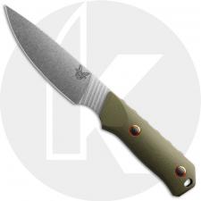 Benchmade Raghorn 15600-01 Fixed Blade Knife - CPM-S30V Drop Point Fixed Blade - OD Green G10 - USA Made