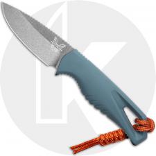 Benchmade Intersect 18050 Fixed Blade Knife - Stonewash MagnaCut Drop Point - Depth Blue Santoprene - Blue Synthetic Sheath - US