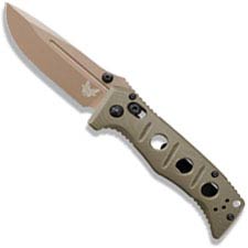 Benchmade Mini Adamas 273FE-2 Knife - Shane Sibert - Flat Earth CruWear Drop Point - OD G10 - AXIS Lock Folder - USA Made