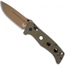 Benchmade Adamas 275FE-2 Knife - Shane Sibert - Flat Earth CruWear Drop Point - OD G10 - AXIS Lock Folder - USA Made