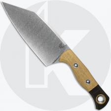 Benchmade Station 4010-02 Culinary Knife - Stonewash CPM154 Clip Point - Maple Valley Richlite/Carbon Fiber - Gray PIM Sheath
