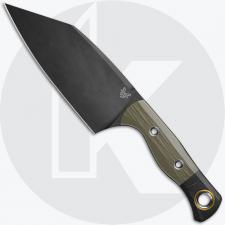 Benchmade Station 4010BK-01 Culinary Knife - Black CPM154 Clip Point - OD Green G10/Carbon Fiber - Gray PIM Sheath