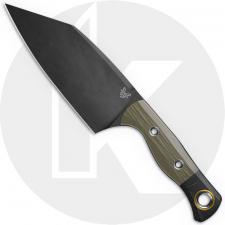 Benchmade Station 4010BK-01 Culinary Knife - Black CPM154 Clip Point - OD Green G10/Carbon Fiber - Gray PIM Sheath