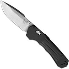 Benchmade Mini Vallation 427 EDC Knife - Drop Point AXIS Assist Folder - Black Billet Aluminum Handle - USA Made