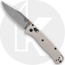 Benchmade Bugout 535-12 Knife - Stonewash S30V Drop Point - Tan Grivory - USA Made