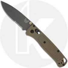 Benchmade Bugout 535SGRY-1 Part Serrated Gray Drop Point Ranger Green Grivory AXIS Lock USA Made