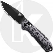 Benchmade Mini Freek 565BK-02 Knife - Black CPM-M4 Drop Point - Black and Gray Textured G10 - USA Made