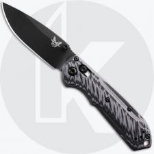 Benchmade Mini Freek 565BK-02 Knife - Black CPM-M4 Drop Point - Black and Gray Textured G10 - USA Made