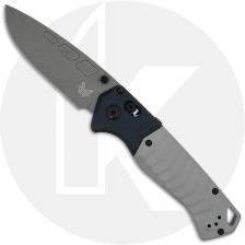 Benchmade PSK 593GY-02 Knife - Gray Cerakote Elmax Drop Point - Storm Gray Grivory with Tempest Gray Grivory Bolster - USA Made