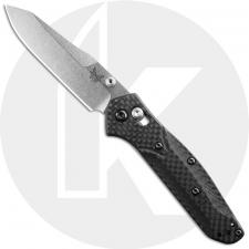 Benchmade Mini Osborne 945-2 Knife - Warren Osborne - Satin S90V Reverse Tanto - Carbon Fiber - USA Made