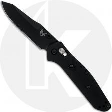 Benchmade Mini Osborne 945BK-1 Knife - Warren Osborne - Black S30V Reverse Tanto - Black G10 with Blue Base Layer - AXIS Lock Fo