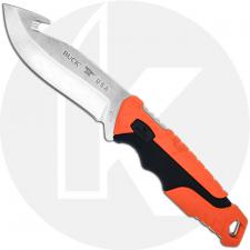 Buck Large Pursuit Pro Fixed Blade 0657ORG - S35VN Gut Hook - Black GFN and Orange Versaflex Handle - Made in USA