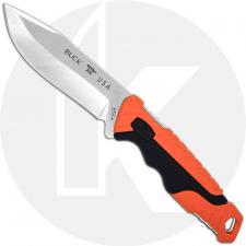 Buck Small Pursuit Pro Fixed Blade 0658ORS - S35VN Drop Point - Black GFN and Orange Versaflex Handle - Made in USA