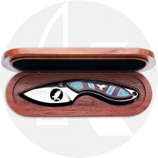 Buck Yellowhorse Sacred Eagle Mini Alpha Hunter Fixed Blade Knife - Limited Edition - Satin 420HC Drop Point - Heritage Walnut w