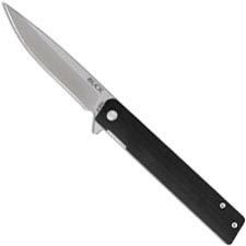 Buck Decatur Knife 0256BKS - Value Priced EDC - Satin Drop Point - Black G10 - Liner Lock - Flipper Folder