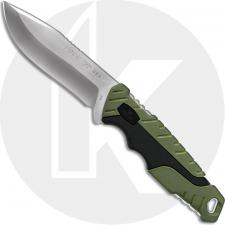 Buck Large Pursuit Fixed Blade 0656GRS - Drop Point - Black GFN and Green Versaflex Handle - Made in USA