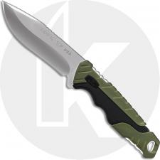 Buck Small Pursuit Fixed Blade 0658GRS - Drop Point - Black GFN and Green Versaflex Handle - Made in USA