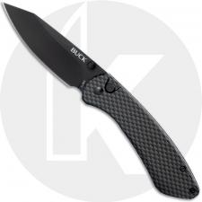 Buck Sovereign 744CFS Knife - Black Modified Clip Point 7Cr17MoV - Carbon Fiber