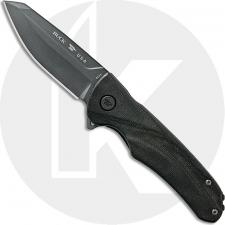 Buck 843 Sprint Ops 0843BKS - Black S30V Reverse Tanto - Black Canvas Micarta - Liner Lock - Flipper Folder - USA Made