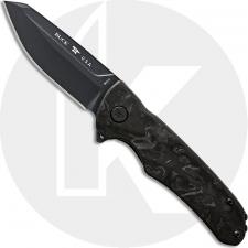 Buck 843 Sprint Ops 0843CFS - Black S45VN Reverse Tanto - Marbled Carbon Fiber - Liner Lock - Flipper Folder - USA Made