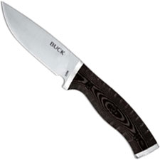 Buck Small Selkirk 0853BRS EDC Drop Point Fixed Blade Knife Brown and Black Micarta