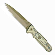 Buck GCK Ground Combat Knife 0891BRS1 - Coyote Tan 5160 Spear Point Fixed Blade - Tri Color Micarta - Made in USA