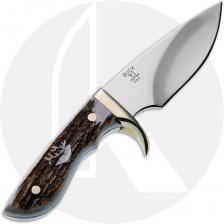 Buck Custom Light Skinner 921SP1 Fixed Blade Knife - Limited Edition - Satin BG-42 Drop Point - Elk Antler with Elk Inlay - USA
