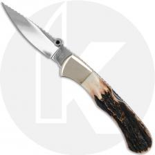 Buck Custom Bucklock 532SP4 Knife - 154CM Drop Point - Sambar Stag - Discontinued - BNIB