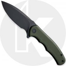 CIVIVI Mini Praxis C18026C-1 Knife - Black Stonewashed D2 - OD Green G10 - Flipper
