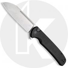 CIVIVI Chevalier C20022-1 - Stonewash 14C28N - Black G10 - Button Lock Flipper Folder