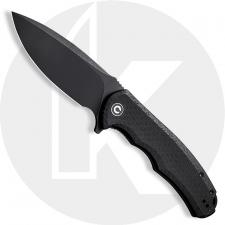 CIVIVI Praxis Knife C803G - Value Price EDC - Black Stonewash Drop Point - Black Micarta - Liner Lock Flipper Folder